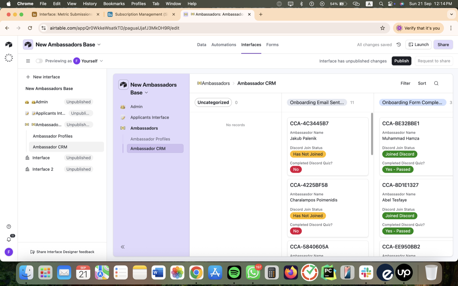 Creator Ambassador Program Ops - Airtable, Make.com & Zapier screenshot 7
